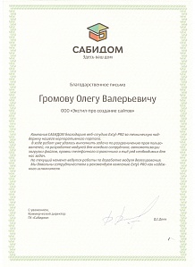 Мы довольны сотрудничеством и рекомендуем компанию «Extyl-PRO» как надежного исполнителя.